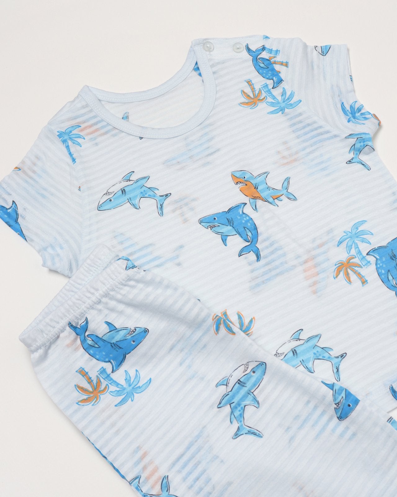Mid-Length Jacquard Set (Shark)