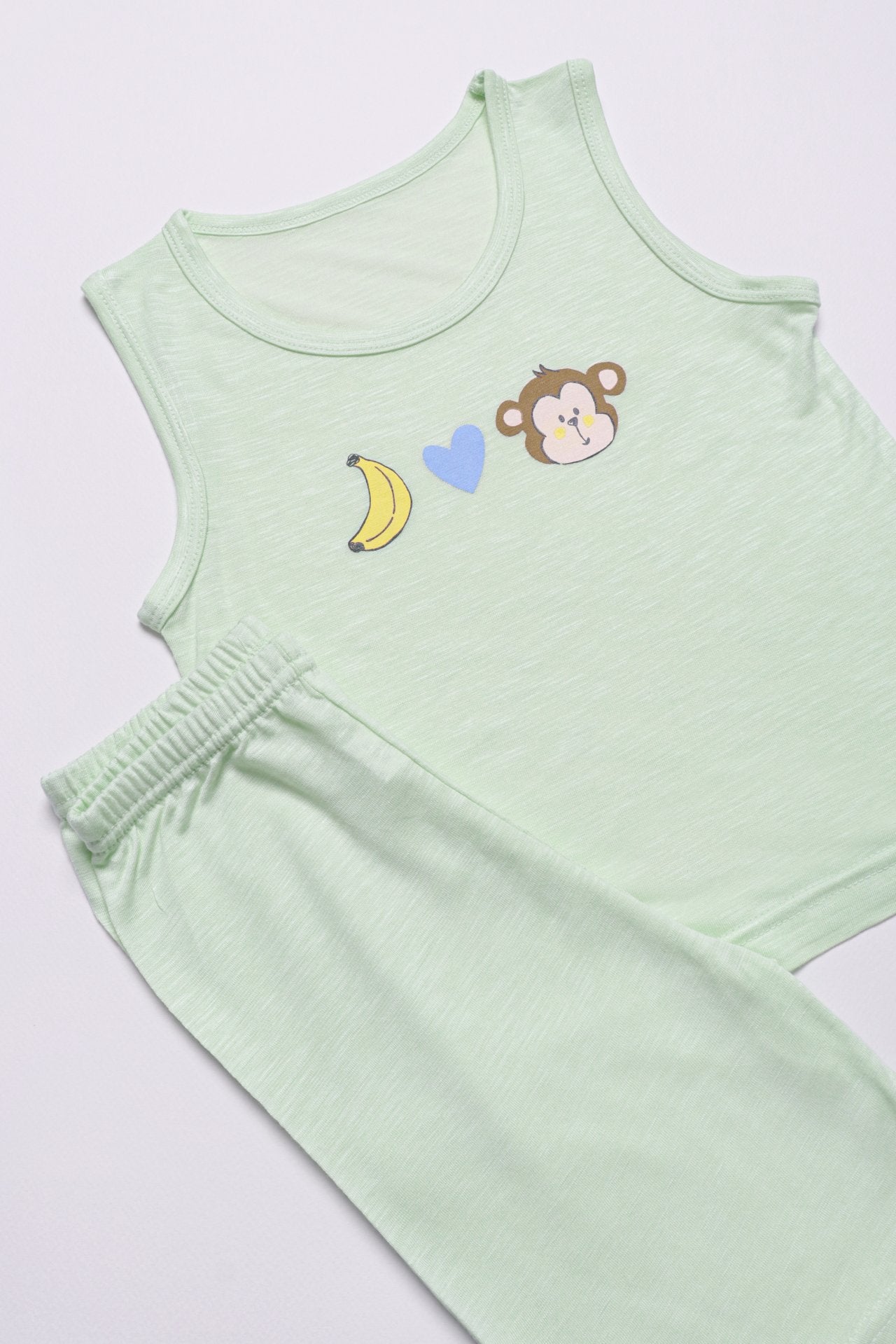 Sleeveless Modal Slub Set (Modal Green)