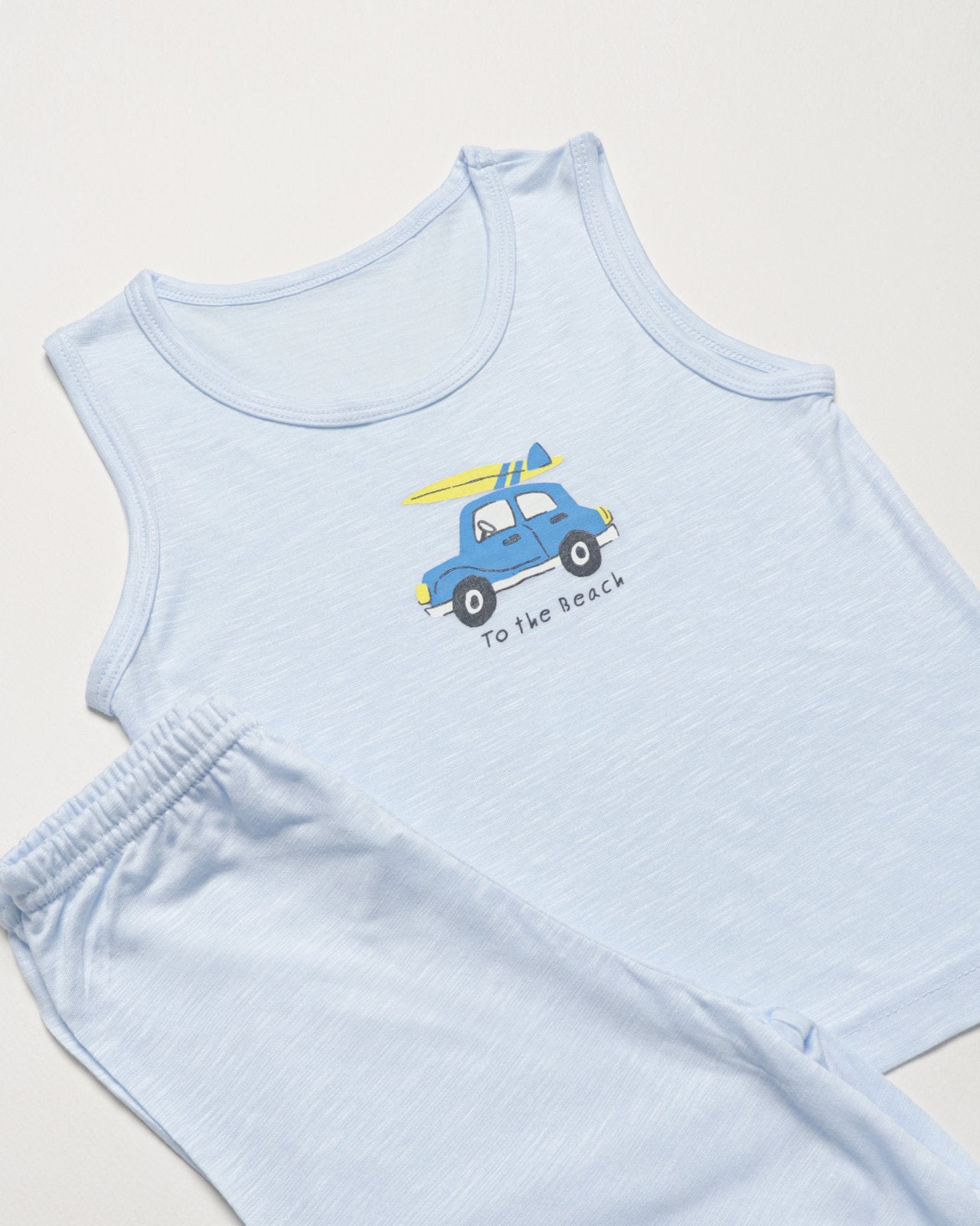 Sleeveless Modal Slub Set (Modal Blue)