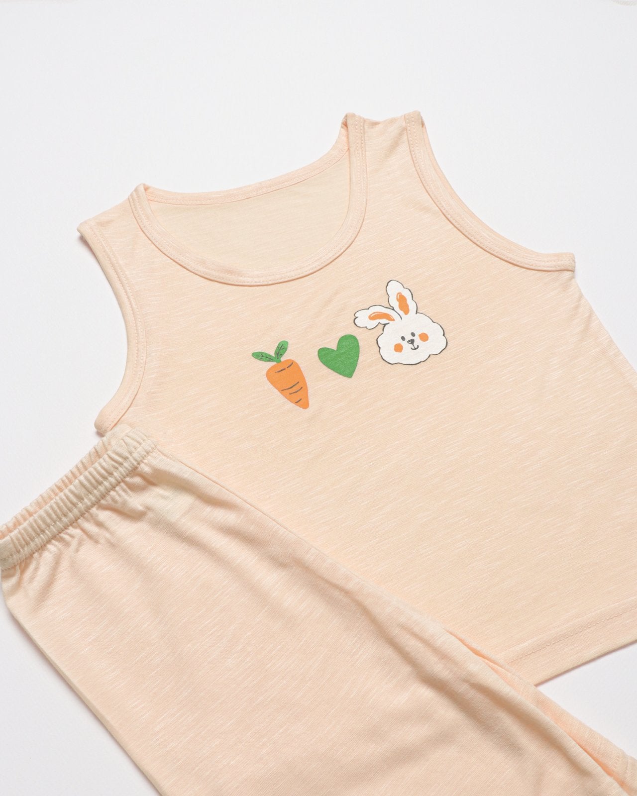 Sleeveless Modal Slub Set (Modal Peach)