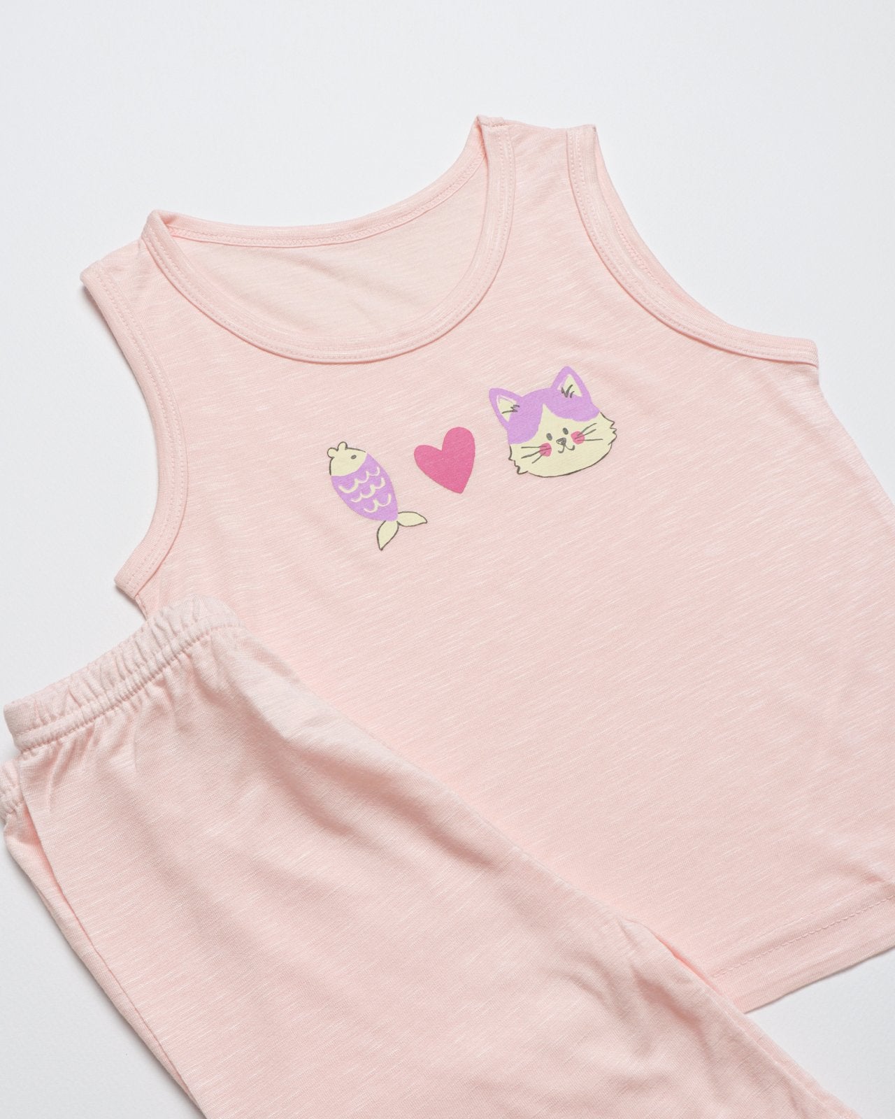 Sleeveless Modal Slub Set (Modal Pink)