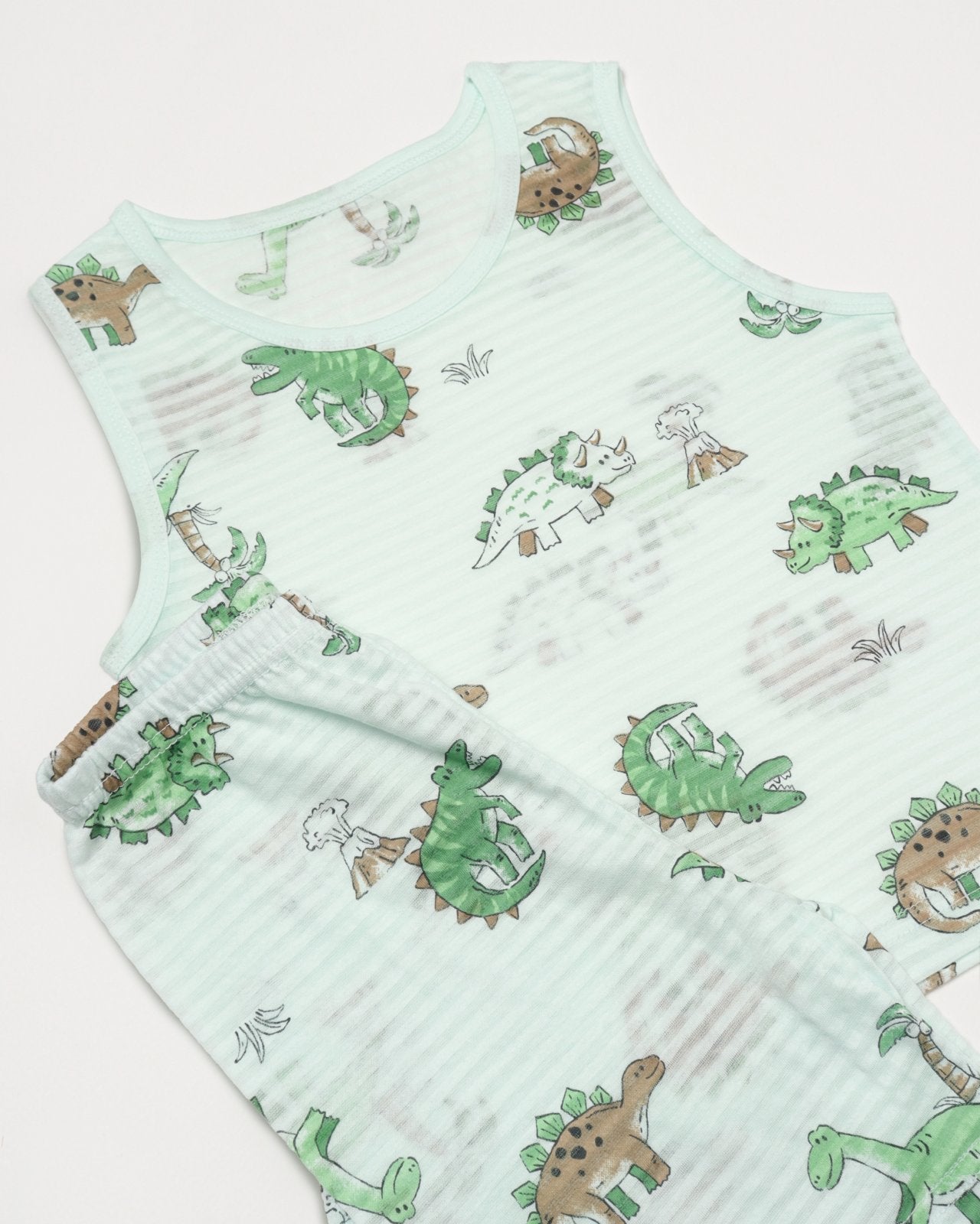 Sleeveless Jacquard Set (Dinosaur Land)
