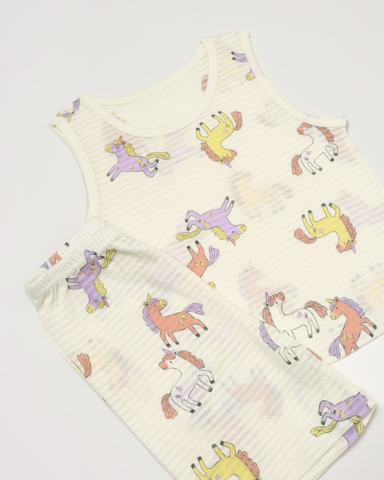 Sleeveless Jacquard Set (Mini Unicorn)