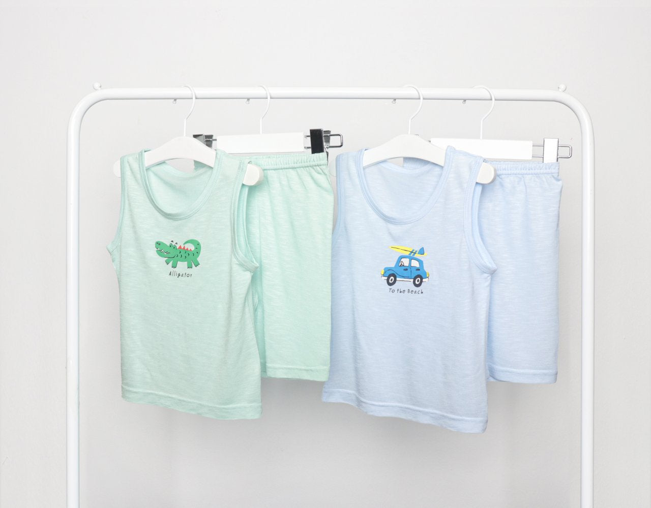 Sleeveless Modal Slub Set (Modal Blue)