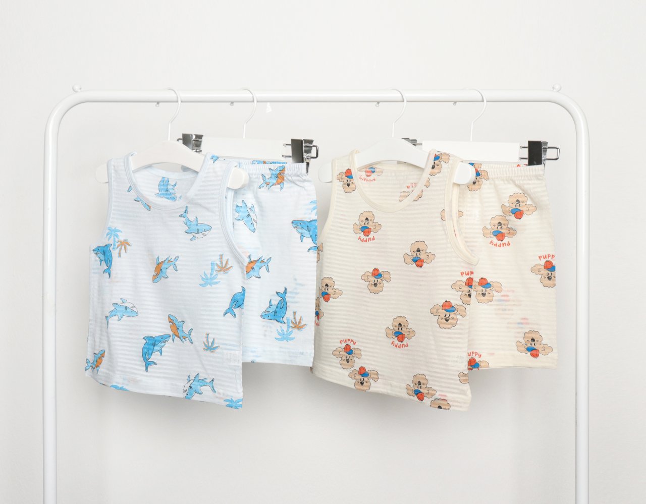 Sleeveless Jacquard Set (Shark)