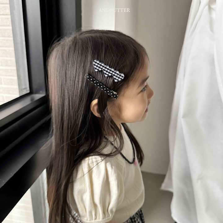 Check Dot Acrylic Hairpin